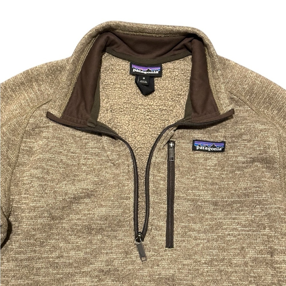 Patagonia Men's Better Sweater 1/4 Zip Fleece Pale Khaki Size Meduim - Picture 9 of 16